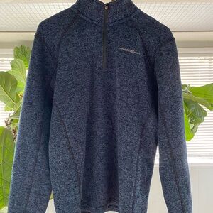 New Eddie Bauer Men’s Radiator Fleece 1/4 Zip Pullover Size M Color Blue